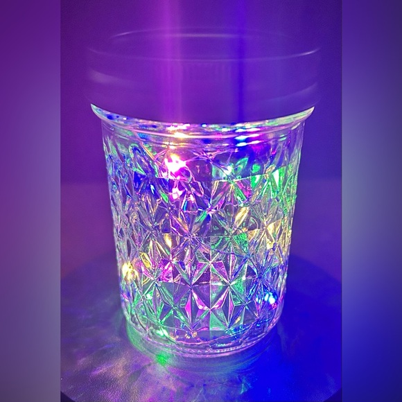 RAINBOW (*FLASHING*/SOLID) LED FAIRY-LIGHT 1/2 PINT MASON JAR/HANDMADE - Picture 1 of 7